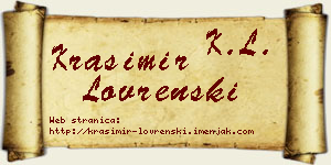Krasimir Lovrenski vizit kartica